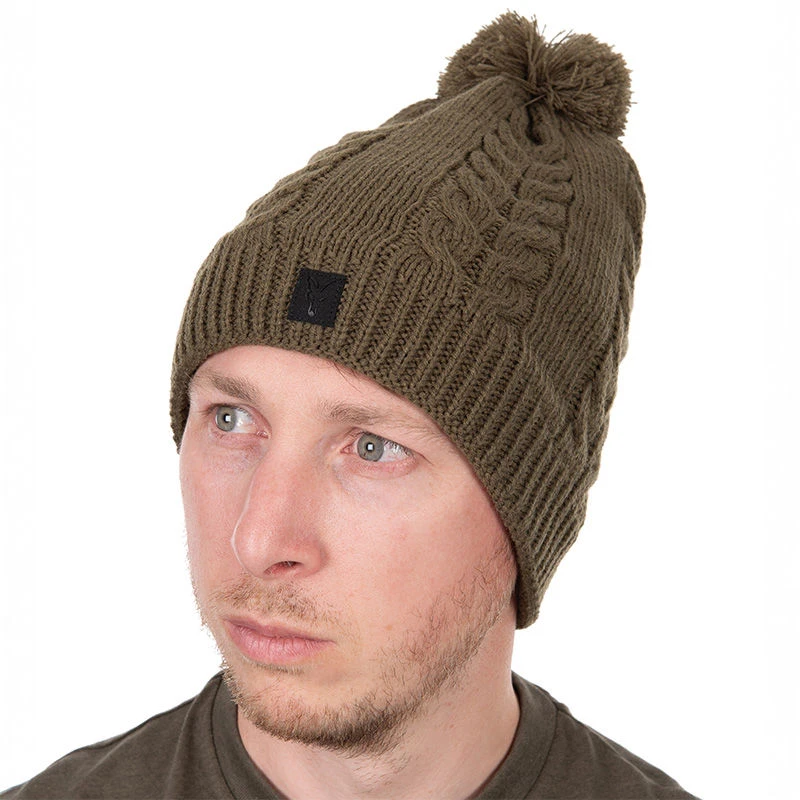 Fox Khaki Knitted Bobble Hat